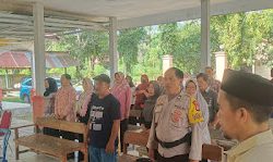 Bhabinkamtibmas Polsek Wonomulyo Menghadiri Kegiatan Mini Lokakarya Dan Rembuk Stunting Diwilayahnya