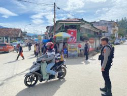 Sat Samapta Laksanakan Patroli Jalan Kaki Guna Jamin Kamtibmas Aman di Wilayah Hukum Polres Mamasa