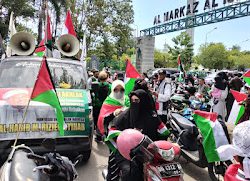 DPW FPI Wilayah Makassar Gelar Pawai Aksi Bela Palestina dan Boycot Produk Israel