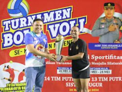 Kapolres Majene Tutup Turnamen Bola Volly Kapolres Cup Dalam Rangka HUT Bhayangkara Ke-78 Tahun 2024