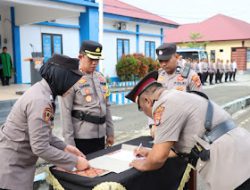 Kapolres Pasangkayu Pimpin Sertijab Dan Penyerahan Jabatan Di Lingkup Polres Pasangkayu