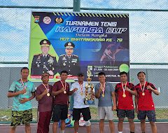 Polres Polman Raih Juara 1 Turnamen Tenis Lapangan Kapolda Cup, Dalam Rangka Hari Bhayangkara ke-78 Tahun 2024