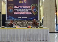 Kapolres Polman Sambut Tim Puslitbang Polri Dalam Rangka Pengembangan SDM Polisi Siber ( Cyber Police)