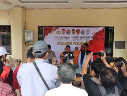 Polres Polman Laksanakan Press Release Pengungkapan Tindak Pidana Pencurian Di Sekolah