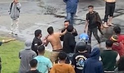 Anarkis, Salah Satu Personel Polda Sulbar Jadi Korban Pengeroyokan Mahasiswa