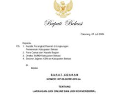 Pj Bupati Dani Ramdan Terbitkan Surat Edaran Larangan Judi Online untuk ASN dan Pegawai BUMD