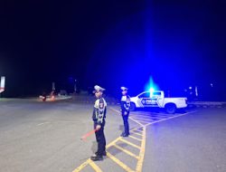 Memberi Rasa Aman di Jalan, Sat Lantas Polres Pasangkayun Rutin Gelar Patroli Blue Light