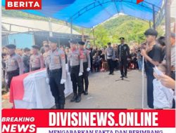 Upacara Persemayaman Dan  Pemakaman Purnawirawan Polri, Kabag Ops Polres Polman Sampaikan Ucapan Belasungkawa