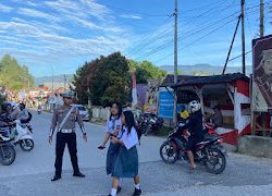 Pergelaran Ambang Gangguan Pagi Sat Lantas Polres Mamasa