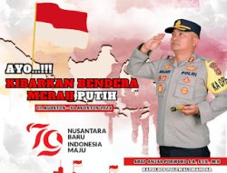 Kapolres Polman Ajak Masyarakat Kibarkan Bendera Merah Putih Selama Bulan Agustus