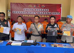 Polres Polman Laksanakan Press Release Hasil Operasi Sikat Marano 2024