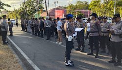 Polres Maros Terjunkan Ratusan Personel Amankan Pendaftaran Paslon Bupati dan Wakil Bupati