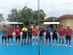 Melalui Olahraga Bersama Tenis Lapangan, Bangun Sinergitas Polres Polman Dan Lapas Polewali