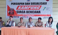 Bhabinkamtibmas Polsek Pana Laksanakan Pengamanan Apel Simulasi Uji SOP Kampung Siaga Bencana Tahun 2024