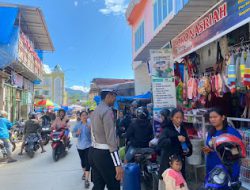 Personil Sat Lantas Polres Mamasa Laksankan Sosialisasi Keselamatan Lalu Lintas