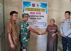 Bhabinkamtibmas Polsek Pana Monitorin dan Laksanakan Pengamanan Penyaluran BLT