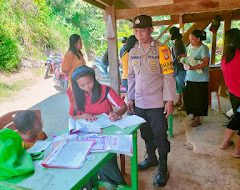 Bhabinkamtibmas Polsek Pana Laksanakan Pengamanan/ Mendampingi Giat Posyandu di Desa Tabang Barat