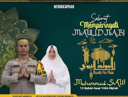 Kapolres Mamasa dan Ketua Bhayangkari Cabang Mamasa Sampaikan Ucapan Selamat Memperingati Maulid Nabi Muhammad SAW 12 Rabiul Awal 1446 H