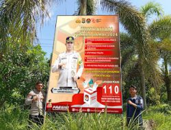 Melalui Spanduk, Sub Satgas Humas Polres Pasangkayu, Sosialisasikan Pilkada Damai 2024