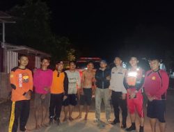 Respon Cepat Sat Polair Polres Pasangkayu Mendatangi TKP Adanya Nelayan Meminta Tolong Di Tengah Laut