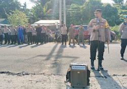 Polresta Mamuju Gelar Apel Kesiapan Pengamanan Ketat Aksi Unras Di Kantor Gubernur Dan DPRD Sulbar