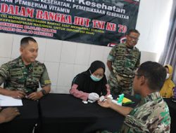 Baksos Donor Darah, Pengobatan Massal dan Bazar dalam Rangka HUT TNI ke-79