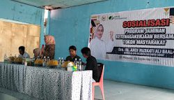 Polsek Mambi Laksanakan Pengamanan Kegiatan Sosialisasi dan Penyerahan Bantuan di Kabupaten Mamasa
