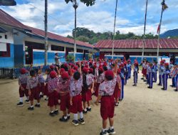 Unit Kamsel Sat Lantas Polres Mamasa Laksanakan Sosialisasi di SD 066 Rambusaratu
