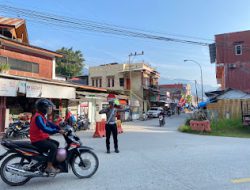 Sat Lantas Polres Mamasa Laksanakan Pergelaran Ambang Gangguan Pagi untuk Kelancaran Lalu Lintas di wialayah Hukum Polres Mamasa