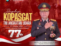 Kapolda Sulbar Sampaikan Ucapan Selamat Ulang Tahun ke-77 TNI AU: Karmaye Vadikaraste Mafalesu Kadatjana, Panjang Umur Sukses Selalu!
