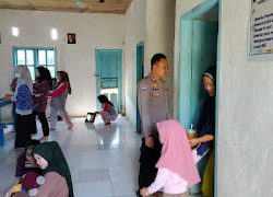 Bhabinkamtibmas Polsek Aralle Laksanakan Pendampingan Kegiatan Posyandu dan Pemantauan Situasi Kamtibmas di Desa Aralle Selatan