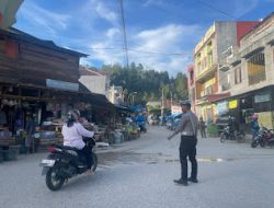 Sat Lantas Polres Mamasa Laksanakan Pergelaran Ambang Gangguan Pagi di Wilayah Hukum Polres Mamasa