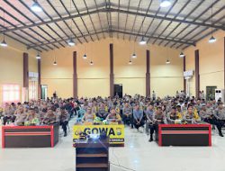 Personel Polres Gowa Ikuti Commander Wish Kapolda Sulsel Melalui Zoom Meeting.