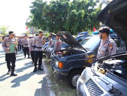 Cek Ranmor Dinas, Polres Magetan Pastikan Kesiapan Pengamanan Pilkada 2024.