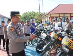 Kapolres Pasangkayu Pimpin Pemeriksaan Peralatan Dan Ranmor Dinas Dalam Rangka Kesiapan Pengamanan Pilkada 2024