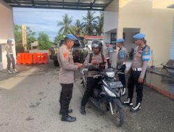 Pelaksanaan Operasi Zebra, Propam Polres Pasangkayu Periksa Kelengkapan dan Surat-Surat Kendaraan Personel