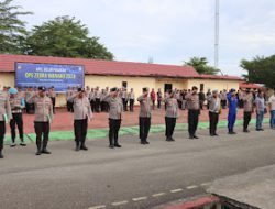 Polres Pasangkayu Gelar Apel Siaga  Dalam Rangka Pelantikan dan Pengucapan Sumpah Presiden dan Wakil Presiden Terpilih