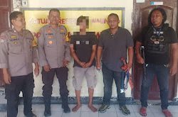 Polsek Tapalang Polresta Mamuju Amankan Terduga Pelaku Penganiayaan Dan Parangnya