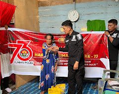 HUT Humas Polri Ke-73, Kasihumas Polres Polman Berbagi Sembako
