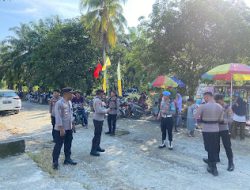 Personil OMP Polres Pasangkayu Laksanakan Pengamanan Kampanye Paslon Bupati/Wakil Bupati Pasangkayu Di Duripoku