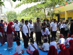 Kapolres Polman Hadiri Uji Coba Makan Siang Bergizi yang Seimbang, Salah Satu 8 Program Prioritas Presiden RI