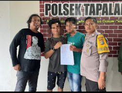 Polsek Tapalang Berhasil Damaikan Warga Yang Terlibat Perkelahian Antar Warga Kampung Kasambang dan Taan.