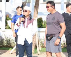 Kapolda Sulsel dan Ustadz Das’ad Latif Ajak Masyarakat Ciptakan Keamanan dan Ketertiban Lewat Jalan Santai bersama di CPI Makassar.