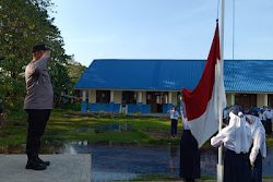 Hadir Sebagai Pembina Upacara, Bhabinkamtibmas Sampaikan Pesan Kamtibmas.