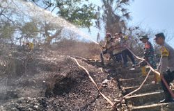 Polisi bersama Tim Gabungan dan Relawan Berhasil padamkan Kebakaran Hutan di Lumajang.