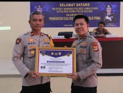 Polres Gowa Terima Kunjungan Polres Luwu Utara untuk Study Banding Pelayanan Publik.