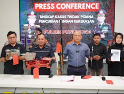 Polres Ponorogo Berhasil Amankan Tersangka Pencuri yang Pukul Korban Pakai Kunci Inggris.
