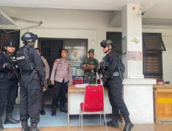 BKO Satbrimob Polda Sulsel Laksanakan Patroli di Gudang Logistik KPU dan Kantor Bawaslu Gowa.