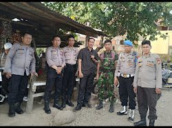 Personil gabungan Polsek Somba Opu Unsur TNI dan BKO Brimob Amankan Kampanye Pasangan Calon Bupati dan Wakil Bupati.