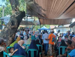 Personel Polsek Bajeng Polres Gowa Laksanakan Pengamanan Kampanye Calon Bupati Gowa Nomor Urut 2.